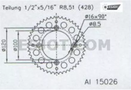 Задняя звезда 49 зуб. Esjot 51-15026-49 аналог JTA798.49