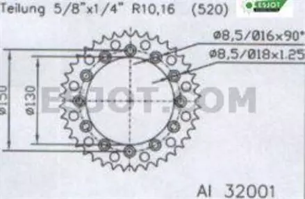 Задняя звезда 48 зуб. Esjot 53-32001-48 аналог JTR245/2.48