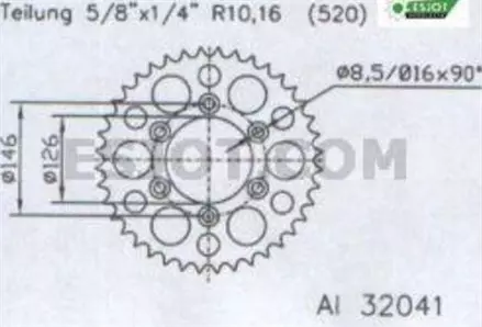 Задняя звезда 48 зуб. Esjot 53-32041-48 аналог JTA808.48