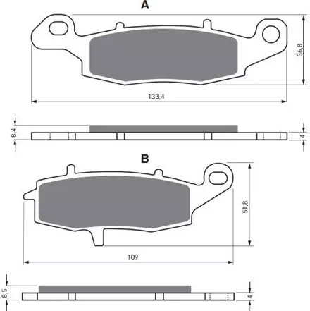 Тормозные колодки GoldFren 124 AD