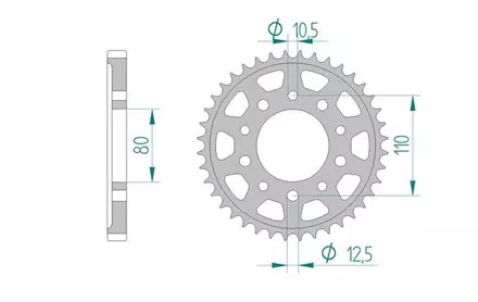 Звезда задняя AFAM 10405-43 для мотоциклов