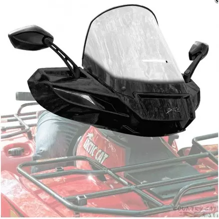 Стекло для квадроцикла универсальное с зеркалами черное ATV WindPro Viper Black 1436-233, 1436-536