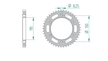 Звезда задняя AFAM 12226-44 для мотоциклов