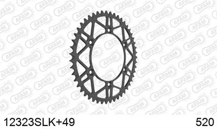 Звезда задняя AFAM 12323SLK+49 для мотоцикла