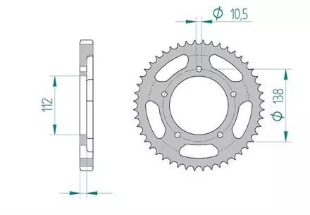 Звезда задняя AFAM 12608-48 для мотоциклов