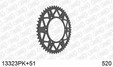Звезда задняя AFAM 13323PK+51 для мотоцикла