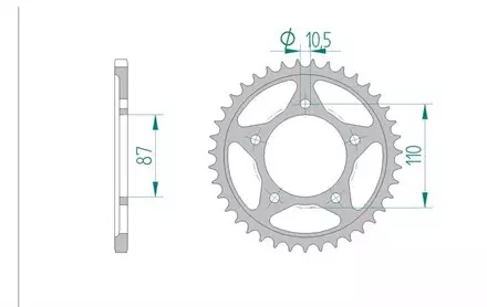 Звезда задняя AFAM 14405-49 для мотоциклов
