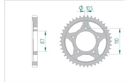 Звезда задняя AFAM 14601-42 для мотоциклов