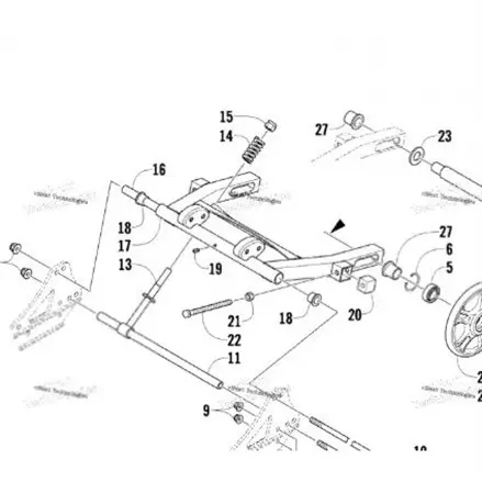 Рычга задней подвески Arctic Cat Z1 XT, 570XT 09-13 1704-782