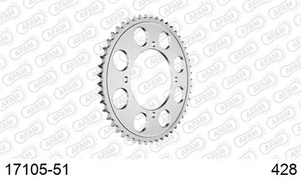 Звезда задняя AFAM 17105+51 для мотоцикла