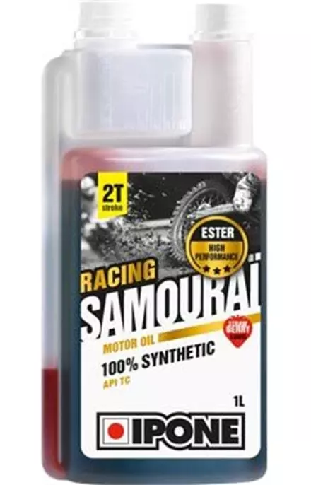 Моторное масло 2Т IPONE SAMOURAI RACING Клубника (1 литр) для мотоциклов