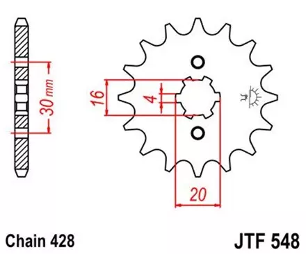 Звезда передняя JT JTF548.14 для мотоциклов