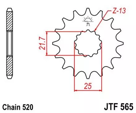 Звезда передняя JT JTF565.15 для мотоциклов
