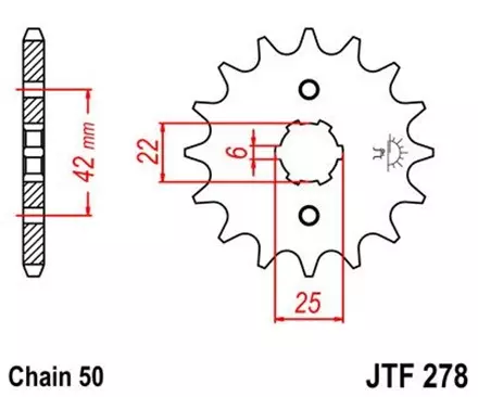 Звезда передняя JT JTF278.17 для мотоциклов