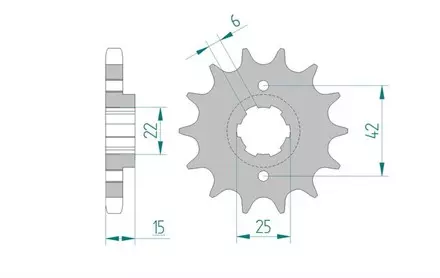 Звезда передняя AFAM 20402-16 для мотоциклов