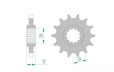Звезда передняя AFAM 20504-15 для мотоциклов
