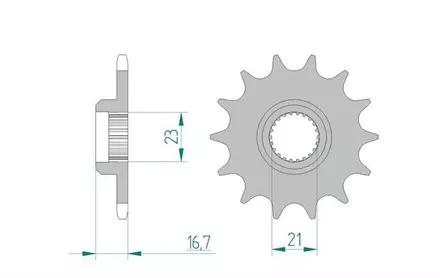 Звезда передняя AFAM 21506-16 для мотоциклов