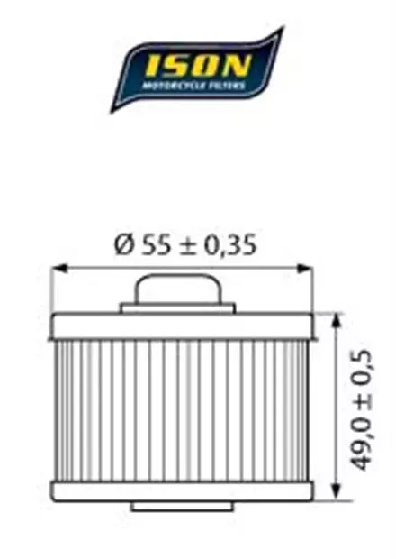 Масляный фильтр ISON 145 для мотоциклов