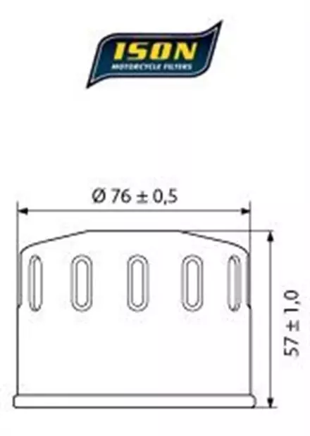 Масляный фильтр ISON 184 для мотоциклов