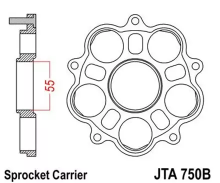 Звезда задняя JT JTA750B для мотоциклов