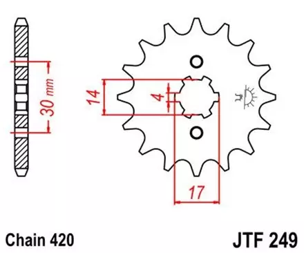 Звезда передняя JT JTF249.16 для мотоциклов