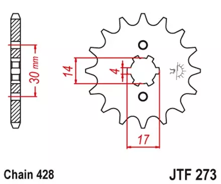 Звезда передняя JT JTF273.13 для мотоциклов