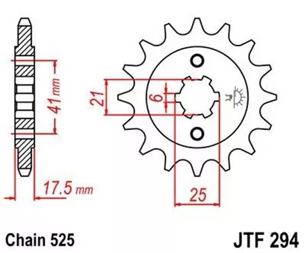 Звезда передняя JT JTF294.14 для мотоциклов
