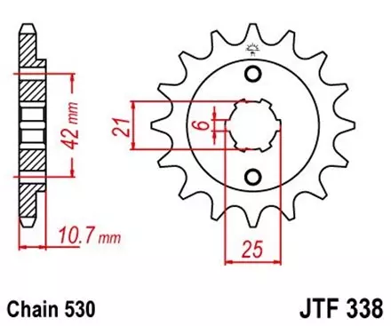 Звезда передняя JT JTF338.17 для мотоциклов