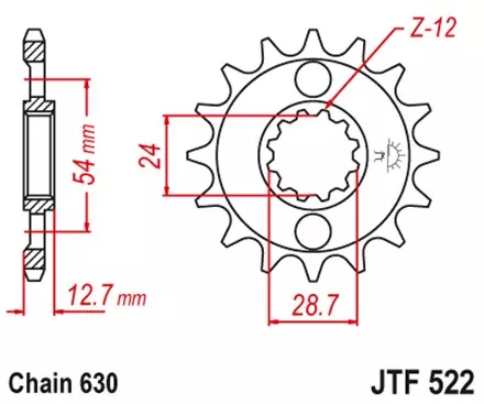 Звезда передняя JT JTF522.16 для мотоциклов