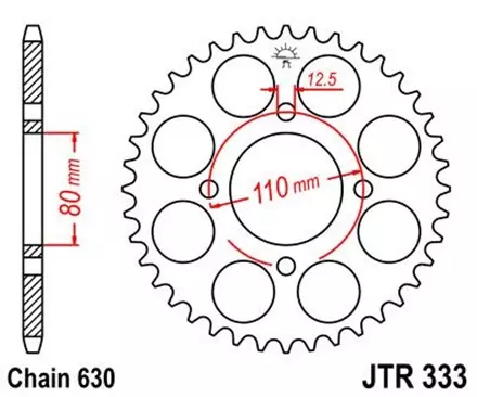 Звезда задняя JT JTR333.41 для мотоциклов
