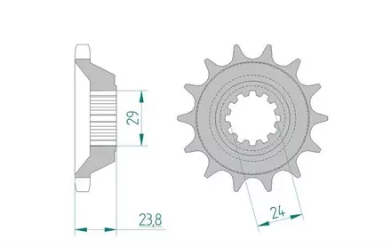 Звезда передняя AFAM 24806-17 для мотоциклов