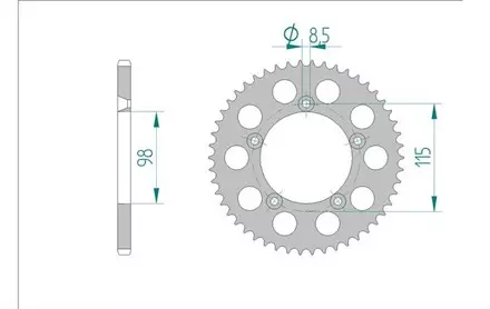 Звезда задняя AFAM 72101-48 для мотоциклов