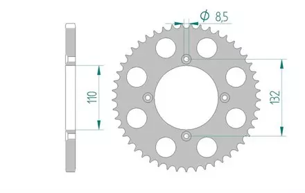 Звезда задняя AFAM 72102N-49 для мотоциклов