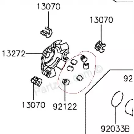 Грузик вариатора Kawasaki KVF 300 12-14 92122-Y007