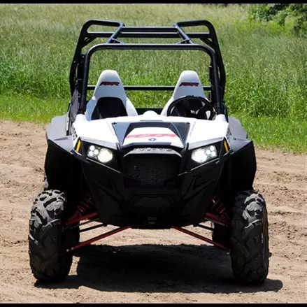 Комплект тюнинговых диодных фар + ангельские глазки для Polaris RZR 900,RZR 800-S 2011-2014 2411593,2411854 + 2411855,2411594,2410616,2410615