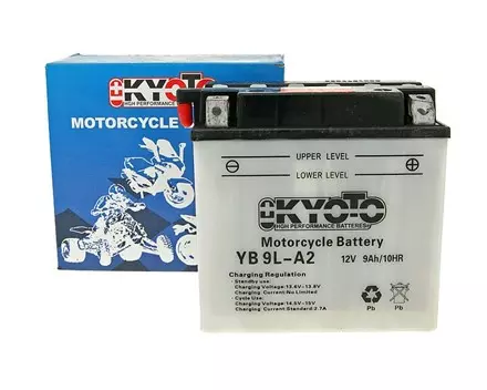 Аккумулятор KYOTO YB9L-A2 для мотоциклов