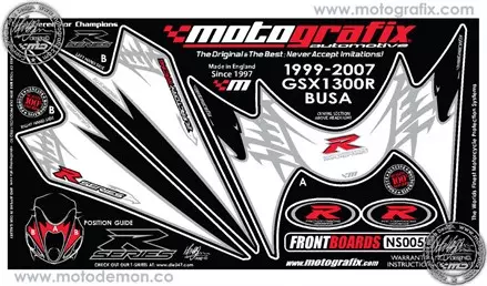 Наклейка Motografix NS005U для мотоциклов SUZUKI GSX-R 1300 Hayabusa '99-07