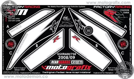 Наклейка Motografix RS017U для мотоциклов SUZUKI GSX-R 600/750 '08-09