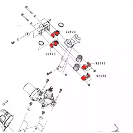 Втулка рулевая Kawasaki KVF 750/650 с усилителем руля 92173-0746