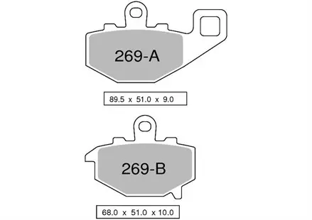 Тормозные  колодки Nissin 2P-269ST